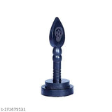 3 inch natural ebony wood Karungali Murugan Vel showpiece, handcrafted artifact from India