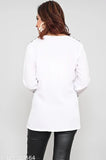 Hand-embroidered Lucknow Chikankari kurta top, white, for women with short sleeves, 100% cotton