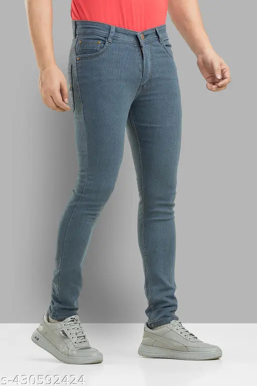 Denim men's jeans solid, premium-quality, affordable, sizes 28-42, India origin