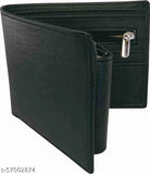 Black PU Fancy Card Album Wallet with 8 slots. Compact style wallet for men, featuring colorblock pattern and additional photo/card sleeves. High-quality artificial leather ensures durability. Perfect gift accessory for him