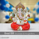 Resin Ganesha statue, 23cm x 15cm x 23cm, Indian crafted home decor showpiece