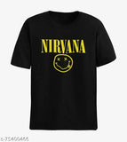 Cotton NIRVANA t-shirt, short sleeves, printed design, size L from India
