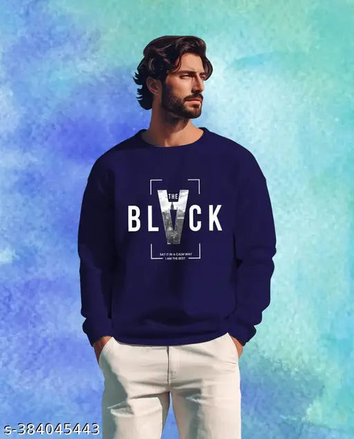 Men's printed full-sleeve cotton t-shirt, vibrant design on display