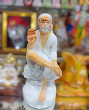 Ceramic Sai Amrut Saibaba Marble Ashirvad Hand, 35 inch - Indian God Idol for devotion and blessings
