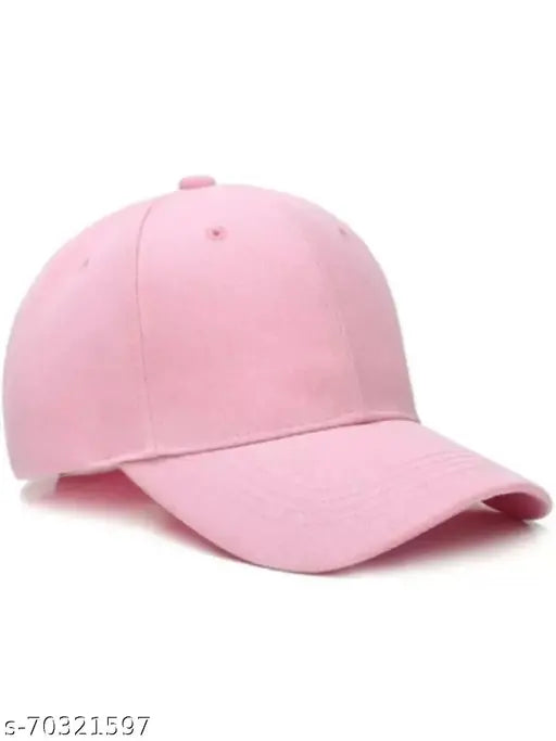 Pink cap with embroidered logo, cotton material