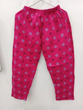 Pink printed all-over pajama bottoms, 3 pieces in a pack