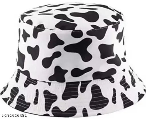 Black and white reversible bucket hat