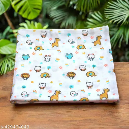 Premium cotton muslin swaddler, abstract pattern, size 114cmx96cm (pack of 1) for newborns in AC rooms