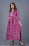 Purple cotton anarkali kurta