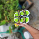 Green and yellow kids casual sandals