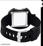 Black LED watch with digital display