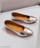 Synthetic trending flat bellies for women partywear, India-sized 3, 4, 5, 7, 8