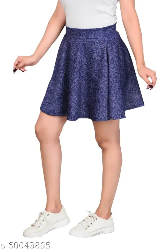 Purple cotton mini skirt