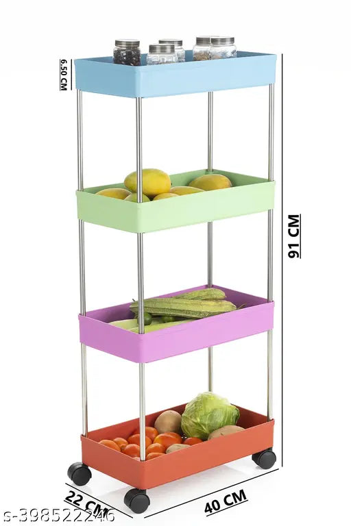 ELIGHTWAY 4 compartment plastic desk organizer, drawer unit, with various items inside, dimensions indicated