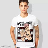 Sukuna Jujutsu Kaisen men's & boys polyester T-shirt with printed villain graphic, perfect for anime fans