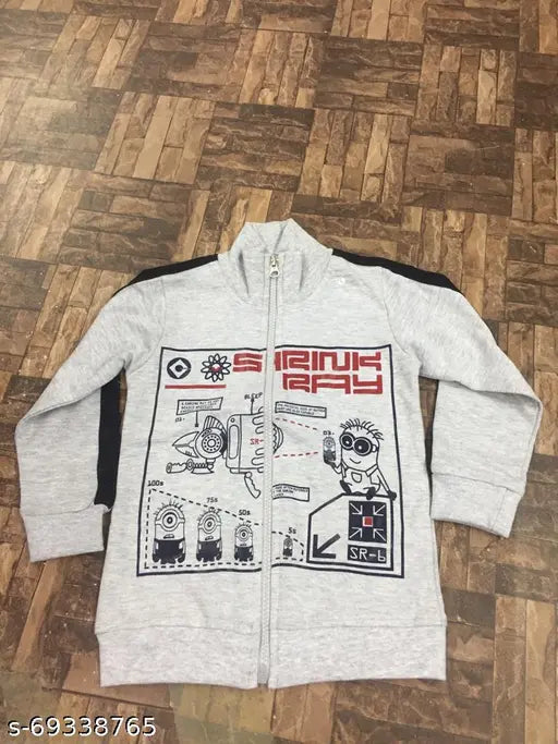 Stylish boy's zip-up jacket with graphic design