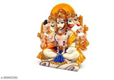 Multicolor polyresin Panchmukhi Hanuman statue, 6-inch home pooja office idol for gift showpiece