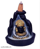 Backflow incense cone holder Lord Khatu Shyam Ji idol statue, decorative showpiece with 101 free smoke