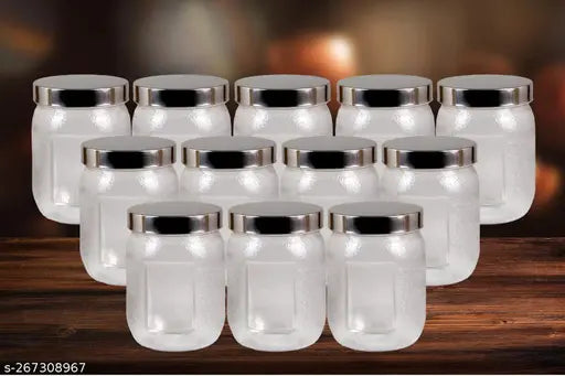 Clear plastic airtight containers, set of 12, 320 ml for kitchen storage