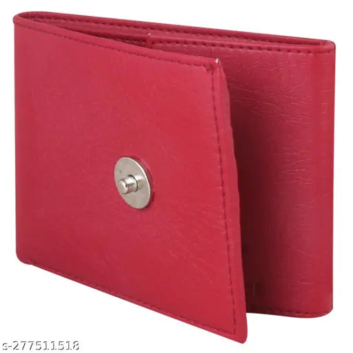 Artificial leather formal wallet, trendy and fashionable for men & women, PU material, 2 compartments, free size (9cm x 11cm)