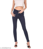 Blue denim women's slim fit jeans