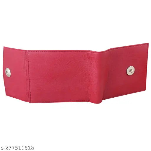 PU leather wallet, trendy and fashionable for men and women, 2 compartments, free size (9cm x 11cm)
