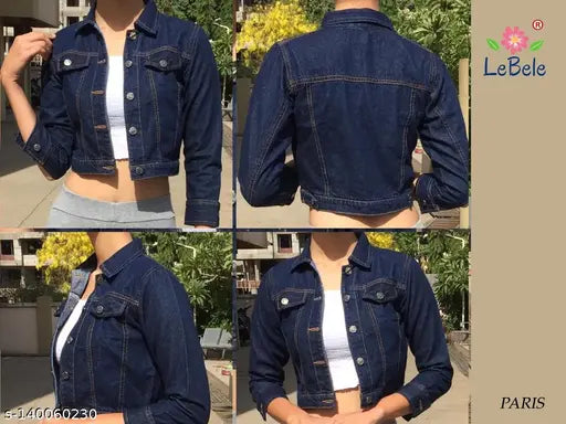 XXL Branded Denim Jacket - Washed, solid color, durable Indian denim