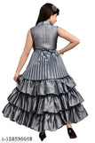 Disney Princess Grey Styled Full-Length Party Dress for Girls. Embellished net, poly silk fabric, sleeveless design, capturing magic and elegance for special occasions. Size: 4-5 Years, 5-6 Years, 6-7 Years, 7-8 Years, 8-9 Years, 9-10 Years, 10-11 Years, 11-12 Years, 13-14 years. Made in India