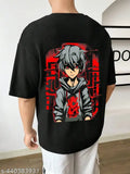 Trendy mens oversize cotton t-shirt, printed design, short sleeves, perfect for casual looks, size M-XXXL, made in India