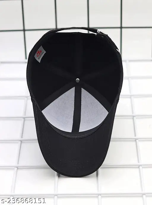 Adjustable Cotton Baseball Caps (Blue, Black) - Lightweight, Durable, Comfortable. Ideal for Men & Women. Breathable, UV Protection, Velcro Closure. Summer Cap Set - Made in India