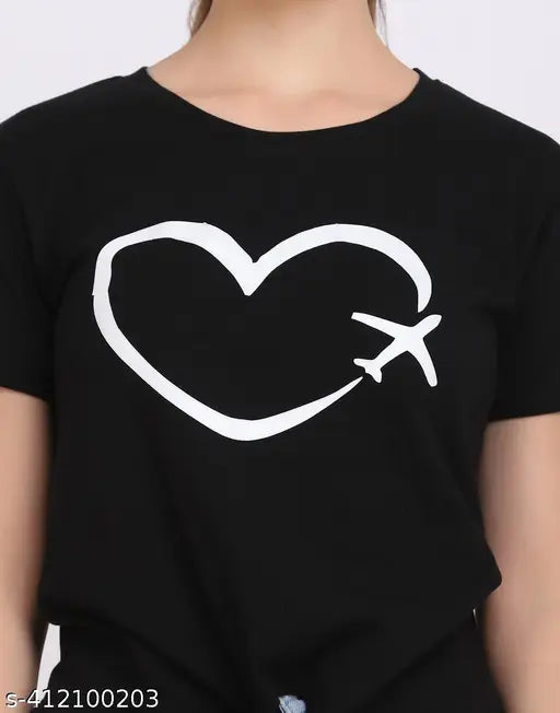 New Trendy cotton blend printed t-shirts pack of 2, women's short sleeves top for summer outfits, India origin