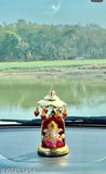 Multicolor polyresin handcrafted Lord Ganesha Idol for home decor, ideal for car dashboard or living room. Perfect gift for Diwali or house warming ceremony