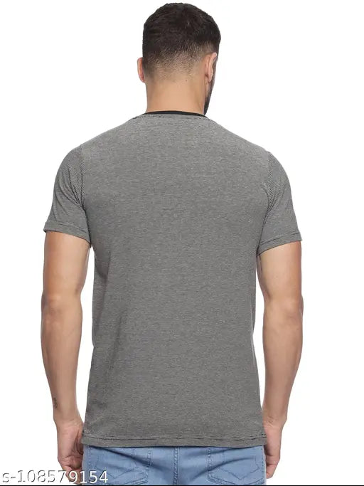 Adro cotton striped men's T-shirt, self-design, short sleeves, summer style, Indian homegrown brand