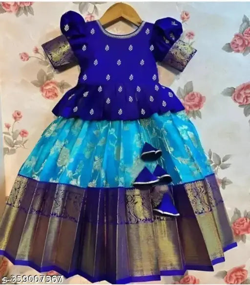 Printed cotton Cute Comfy Kids Lehenga Cholis in Zardozi net, short sleeves for sizes 12-15 years, Indian traditional wear