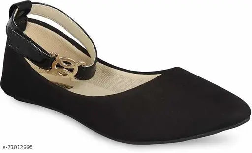 Synthetic leather bellies women's shoes by Toshina King, vibrant color, slip-on style for casual wear (India)