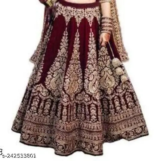 Velvet Lehenga Cholis kids, embroidered and net dupatta, unstitched traditional Indian wear for kids (3-4yrs to 15-16yrs)