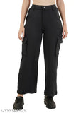 Lycra mid-waist bell bottom trousers, perfect for casual office wear. Breathable, stretchable, and durable