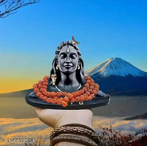 Adyogi Rudraksha Mala, handcrafted bead necklace for car dashboard or home decor