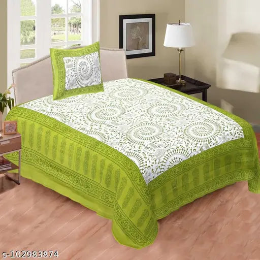 3 Cotton Fabric Trendy Single Bed Bedsheet 3 Bedsheet Pack with 3 Pillow cover