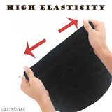 Black, knitted woolen cap for comfort and style during winter