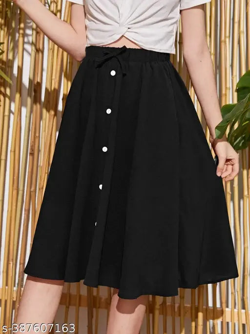 Polyester western skirt for women, solid net, HRJ Creation, Indian-made