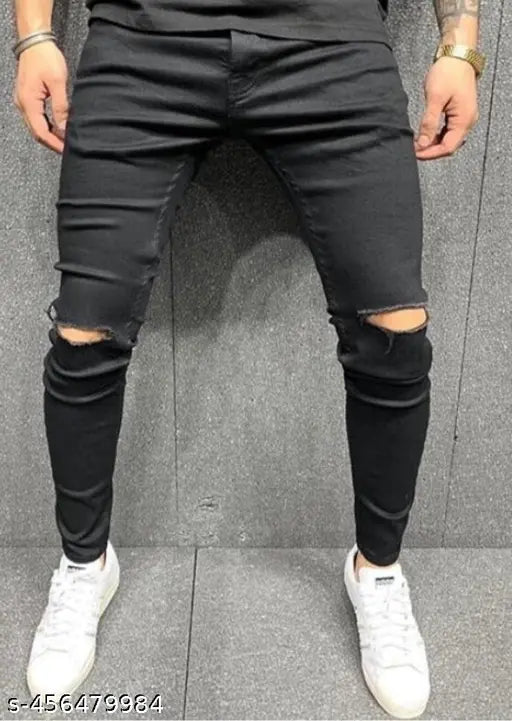 Black denim Rusticblooms jeans, stylish and comfortable, size 26/28/30/32