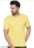 Casual men's polyester t-shirts in S, M, L, XL, XXL. Ideal for gym wear, gatherings, and versatile party wear. Lightweight, easy to maintain, and made in India
