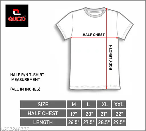 Men's cotton round neck printed t-shirt, short sleeves, vibrant design, size M (38in chest, 26.5in length), made in India