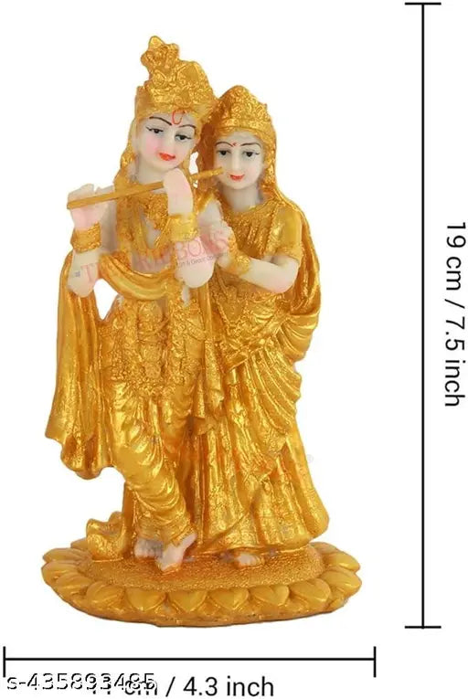 Resin Lord Radha Krishna Indian God idols for pooja, 75 inch height, 3D decoration, home temple diwali gifts