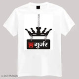 GURJAR Printed Graphic Print Cotton Blend Half Sleeves T-Shirt in Crisp White - Modern, cool, and trendsetting casual wear for Boys & Girls (India)