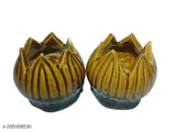Lotus-shaped ceramic incense stick holder (2.5*2.5*2.5 inch), Mangalam Retail Agarbatti combo pack of 2 for pooja samagri, Indian-made