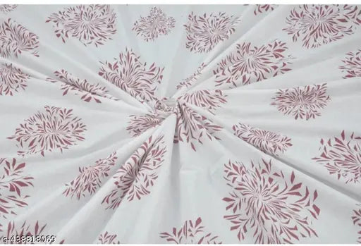White Glace cotton TINDLER KNOTS King-size fitted sheet (72x78), 300TC with 2 pillow covers (18x28)