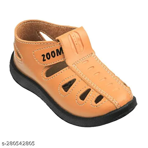 Bright orange Velcro sport sandals, suitable for kids