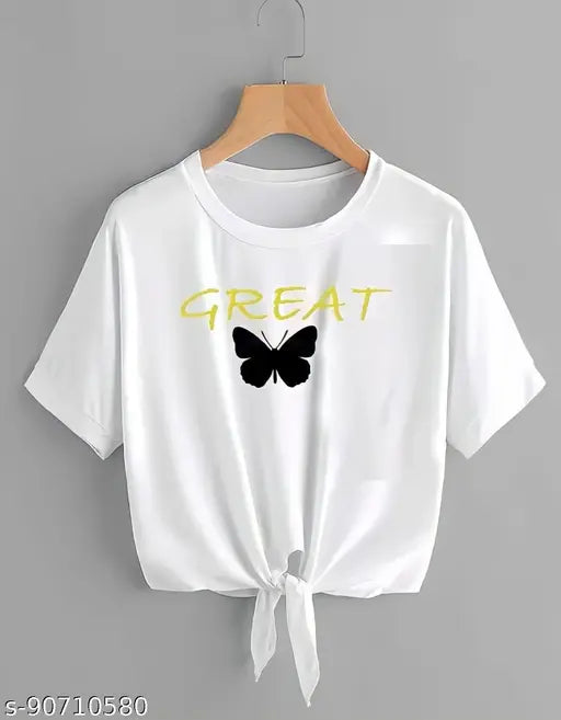 Cotton print crop top in Great BR color, soft, lightweight, and comfortable, perfect for festivals or summer, India origin